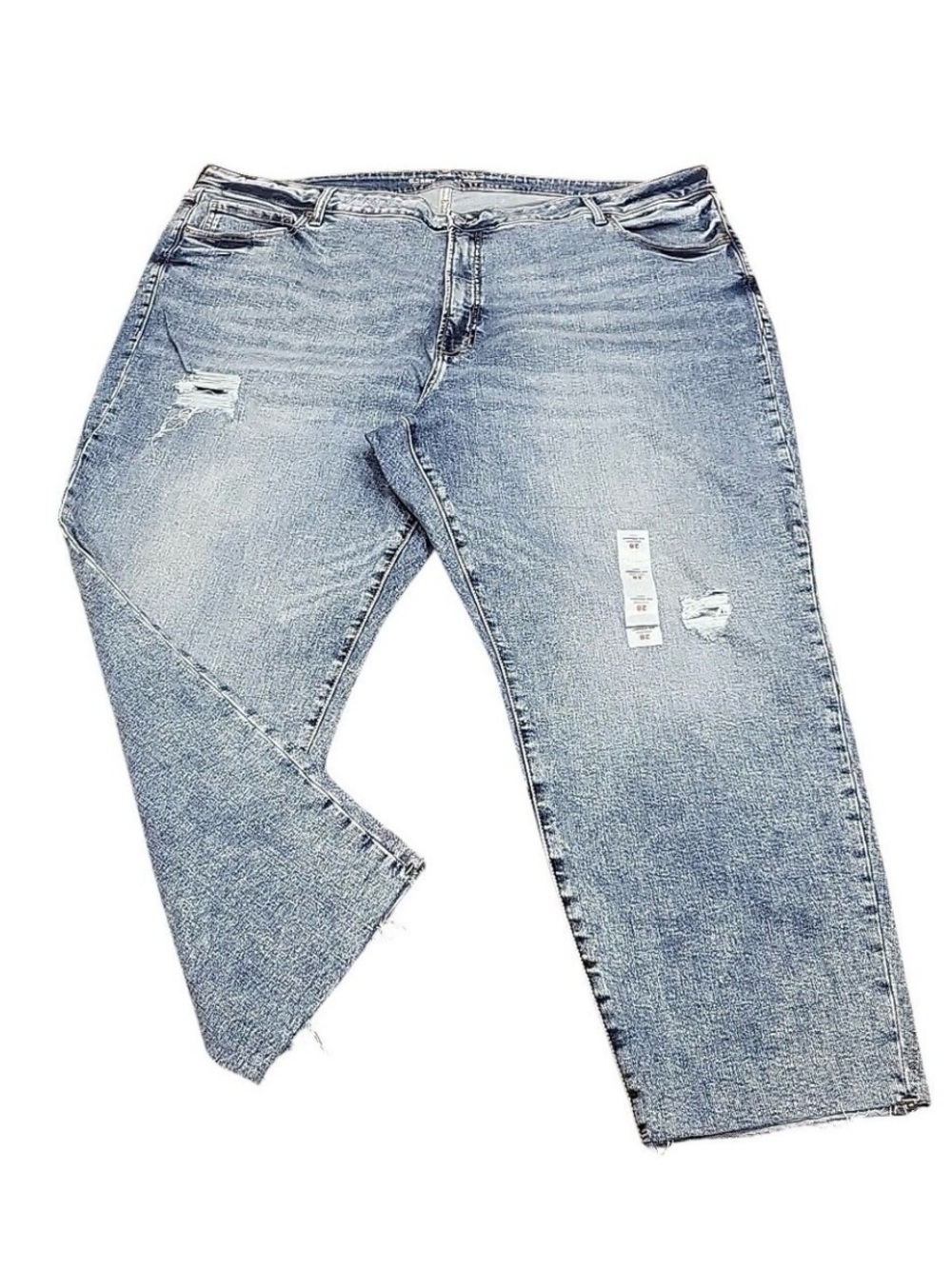 Old Navy Womens High-Rise OG Straight Jeans 28 Plus Size 4X Blue w Pockets